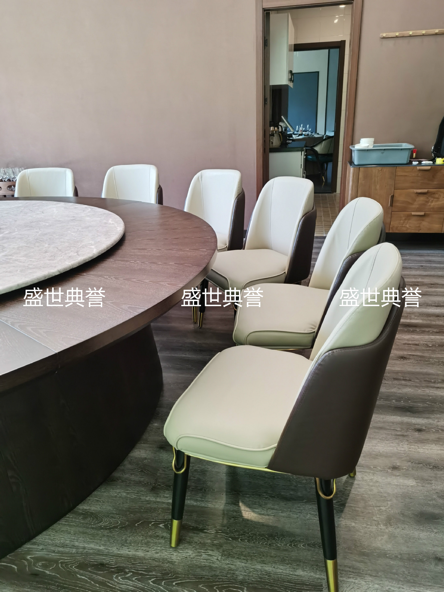 Hotel Solid Wood Dining Chair Club Modern Light Luxury Chair High-End Villa Nordic Electric Dining Table and Chair