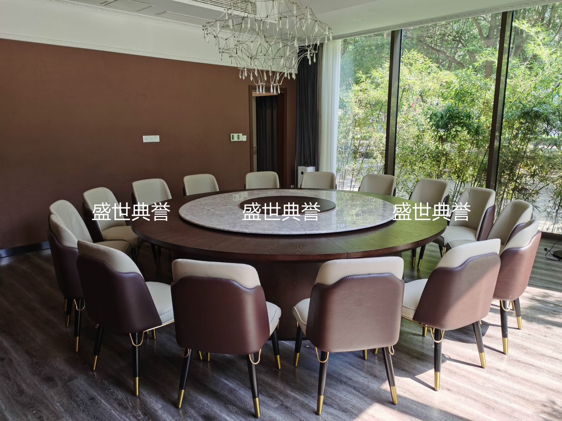 Hotel Solid Wood Dining Chair Club Modern Light Luxury Chair High-End Villa Nordic Electric Dining Table and Chair