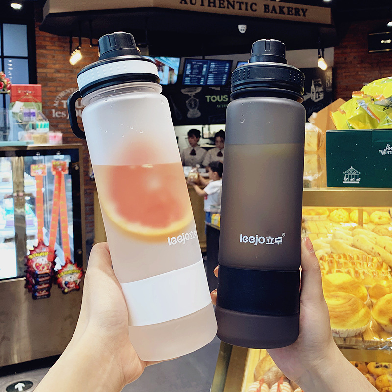 Large Capacity Frosted Plastic Water Cup Sports Fitness Bottle Male and Female Students Military Training Portable Cup