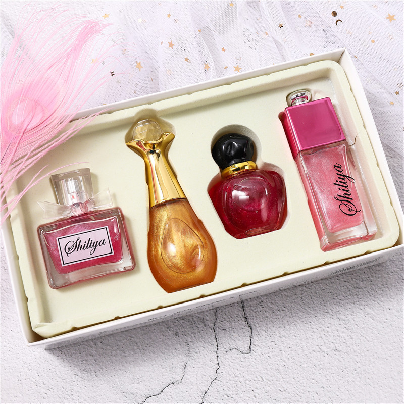 Live Broadcast Four Bottle Set Gift Box Women&#039;s Fresh Perfume Exclusive for CrossBorder One Piece Dropshipping Quicksand