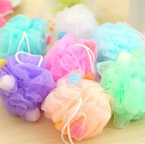 Korea color silk screen sponge bath ball