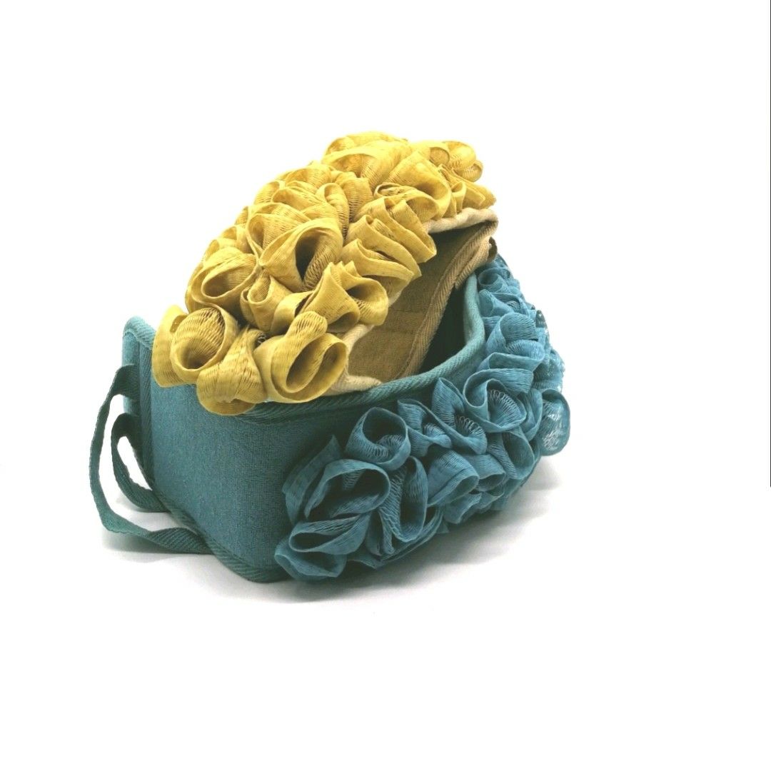 Hand Pull Type Shower Foaming Net Strip Back Rub Bath Ball Back Rub Long Bath Flower Bath Ball Pull Back Long Bath Flower Wholesale