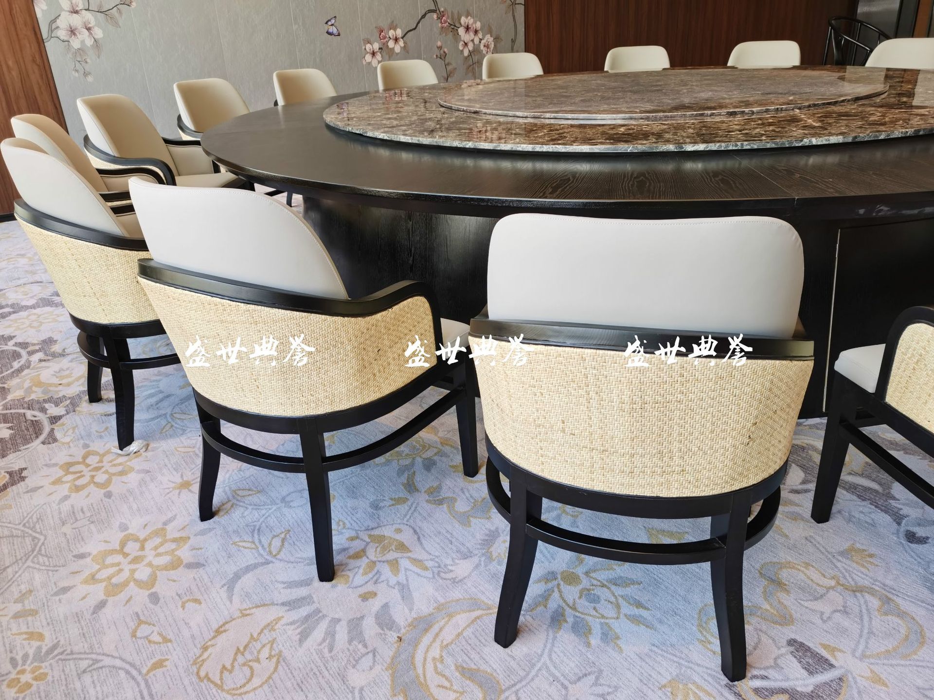 Solid Wood Dining Chair International Hotel Rattan Chair New Chinese Style Solid Wood Electric Dining Table and Chair Solid Wood Dining Chair International Hotel Rattan Chair New Chinese Style Solid Wood Electric Dining Table and Chair