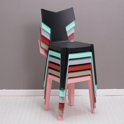 New Nordic Modern Simple Plastic Casual Chair Home Creative Negotiation Table and Chair Backrest Dining Chair Stool