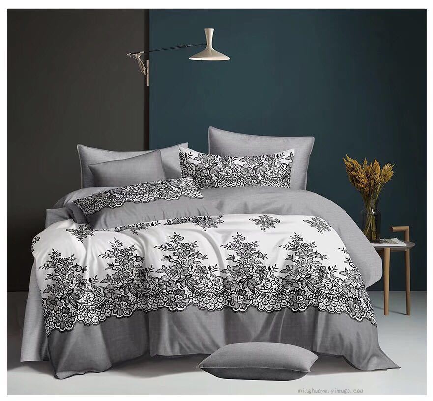 New Fashionable Printed European-Style Four-Piece Bedding Set
