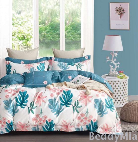 Bedimiya Pure Cotton Twill Printed Four-Piece Bedding Set -- Lantern Elegant Fragrance-Wide Edge Style