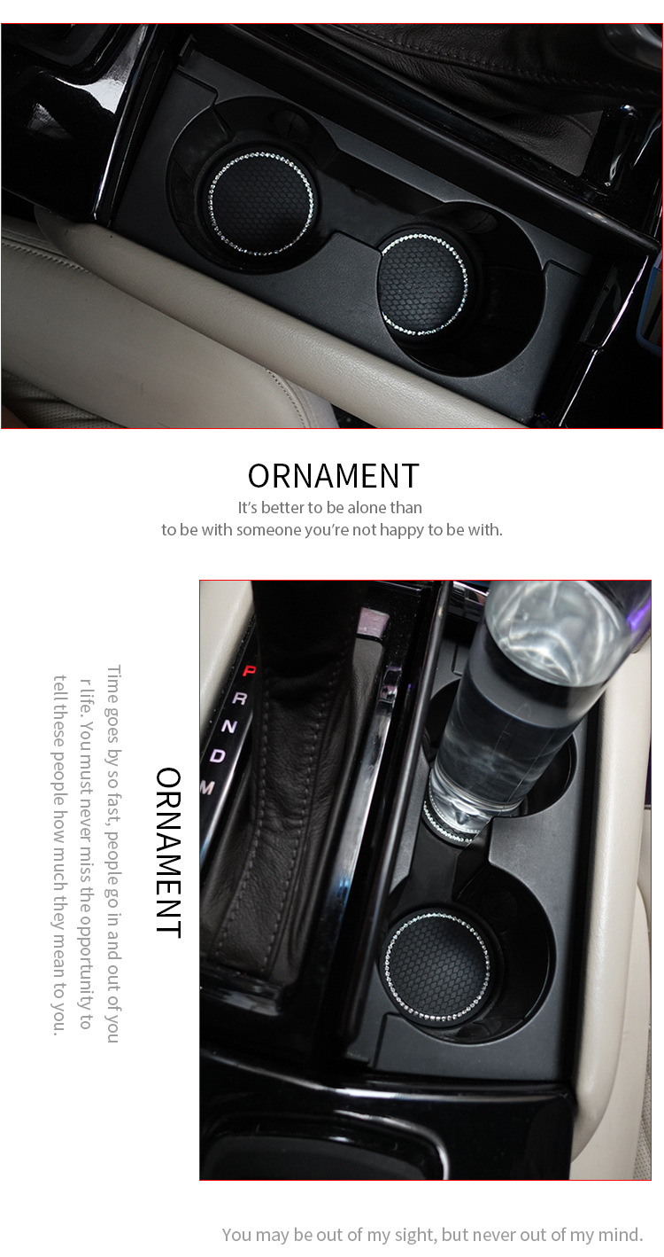 Diamond-Embedded Car Coaster Cross-Border Car PVC Pad round Insulation Soft Rubber Car Diamond-Embedded Water Cup Mat Diamond-Embedded Car Coaster Cross-Border Car PVC Pad round Insulation Soft Rubber Car Diamond-Embedded Water Cup Mat