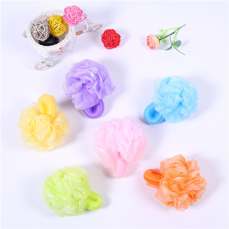 Manufacturer sells the fine net high quality bath ball bath flower cover color wrist flower ear flower