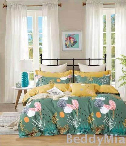 Bedimiya Cotton Twill Printed Four-Piece Bedding Set -- Mulan (Green) Wide-Brimmed Style Bedimiya Cotton Twill Printed Four-Piece Bedding Set -- Mulan (Green) Wide-Brimmed Style