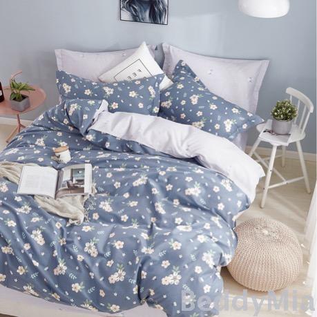 Bedimiya Cotton Twill Printed Four-Piece Bedding Set (One-Word Embroidery)