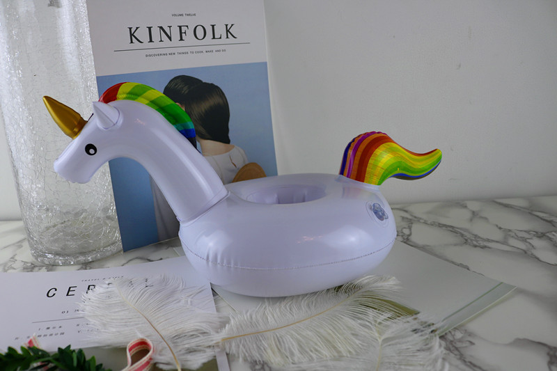 Unicorn Cup-holders, inflatable water coaster floating drink cup-holders, are available from stock on Instagram