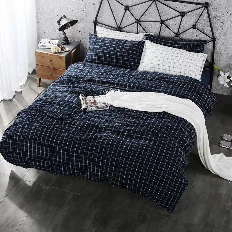 Four-Piece Bedding Set Non-Printed Cotton Good Products Student Minimalist Wedding Gifts Foreign Trade Fabric