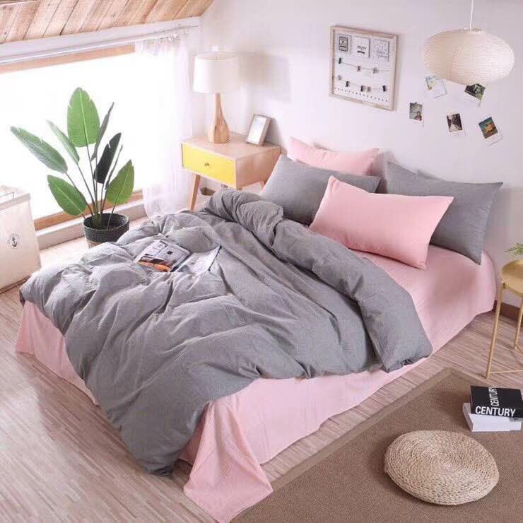 Four-Piece Bedding Set Non-Printed Cotton Good Products Student Minimalist Wedding Gifts Foreign Trade Fabric Four-Piece Bedding Set Non-Printed Cotton Good Products Student Minimalist Wedding Gifts Foreign Trade Fabric