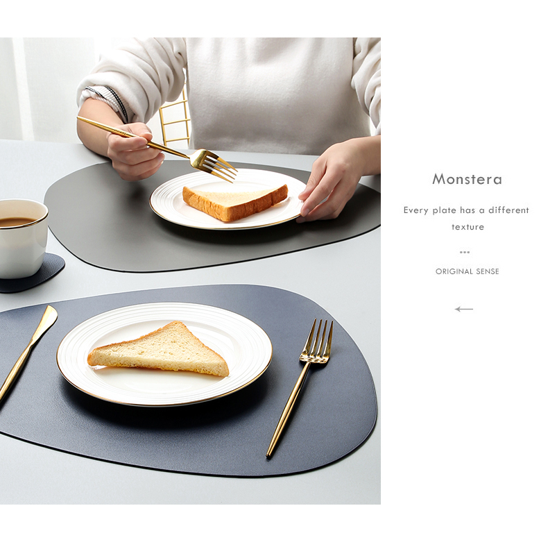Spot PU Leather European-Style Insulation Placemat Triangle Dining Table Cushion Non-Slip and Oilproof Western Food Placemat Bowl Coaster Cup Coaster Spot PU Leather European-Style Insulation Placemat Triangle Dining Table Cushion Non-Slip and Oilproof Western Food Placemat Bowl Coaster Cup Coaster