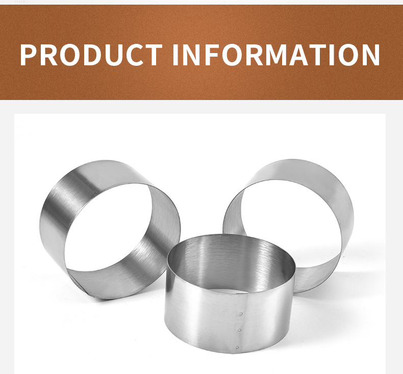 Stainless Steel Mousse Mold Set Home Cake Mold Set of 4 DIY Multi-Layer Cake Mold Baking Tool