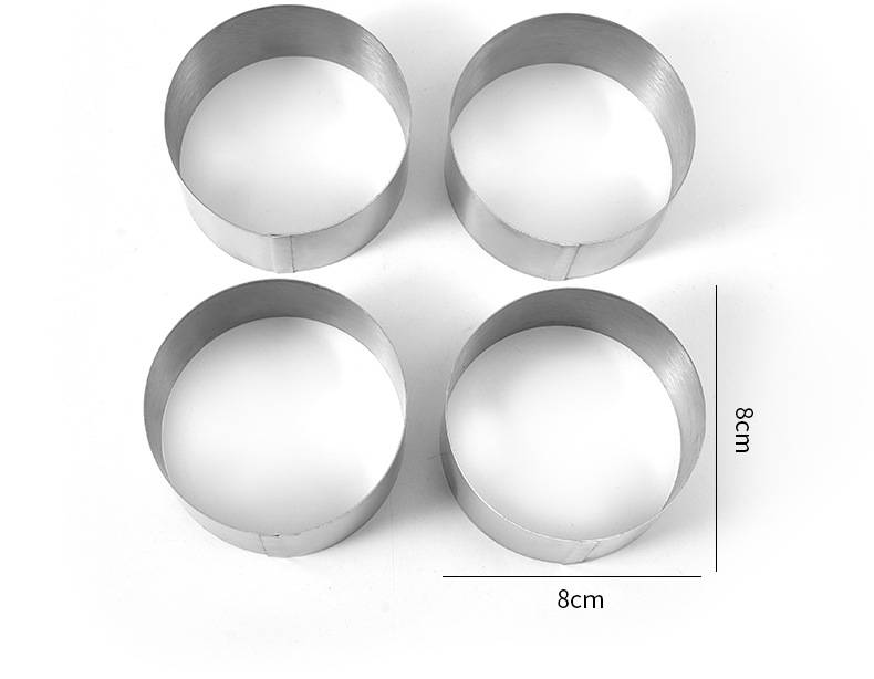 Stainless Steel Mousse Mold Set Home Cake Mold Set of 4 DIY Multi-Layer Cake Mold Baking Tool