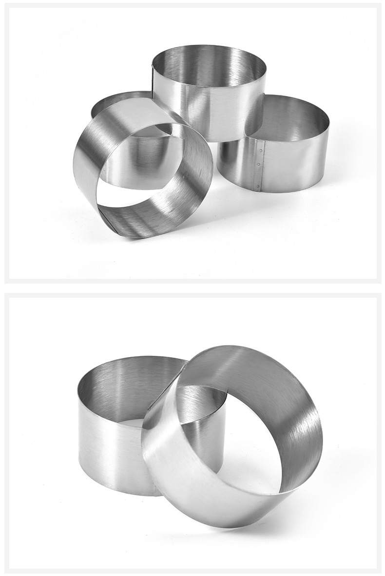 Stainless Steel Mousse Mold Set Home Cake Mold Set of 4 DIY Multi-Layer Cake Mold Baking Tool