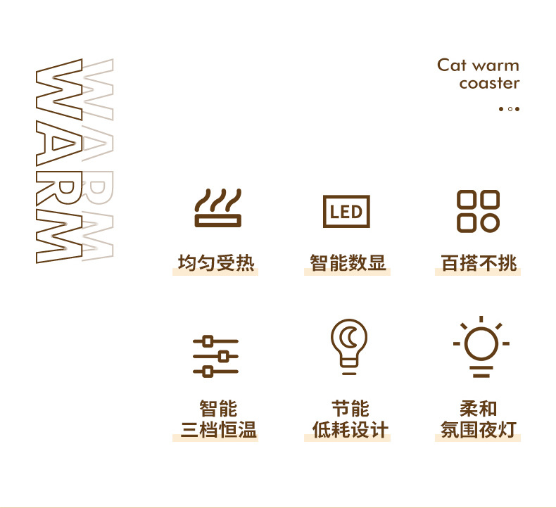 Heating Cup Warming Holder Automatic Thermal Cup Pad Milk 55 Degree Adjustment Timing Insulated Coaster Gift Manufacturer Heating Cup Warming Holder Automatic Thermal Cup Pad Milk 55 Degree Adjustment Timing Insulated Coaster Gift Manufacturer