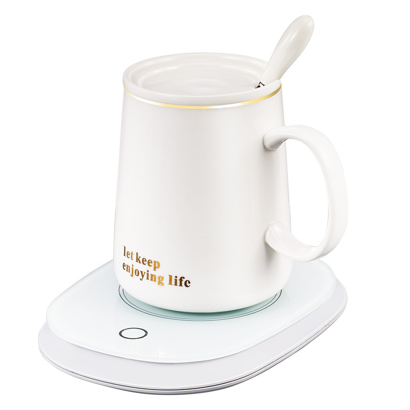 as TikTok Warm Coaster Hot Milk Heater 55 Degree Constant Temperature Cup 55 Degree Constant Temperature Warm Cup Pad