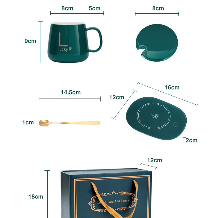 Internet Celebrity Thermal Cup 55 Degrees Heating Coaster Insulation Warm Cup Ceramic Coffee Cup Gift Box Printable Logo Internet Celebrity Thermal Cup 55 Degrees Heating Coaster Insulation Warm Cup Ceramic Coffee Cup Gift Box Printable Logo