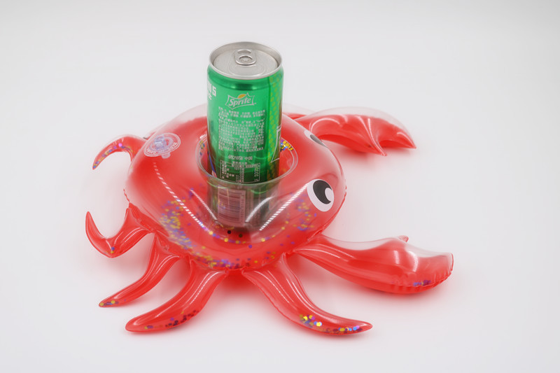 Factory Supply Ins Hot Sale Inflatable Sequins Crab Coaster Water Crab Cup Holder Floating Beverage Cup Holder Factory Supply Ins Hot Sale Inflatable Sequins Crab Coaster Water Crab Cup Holder Floating Beverage Cup Holder