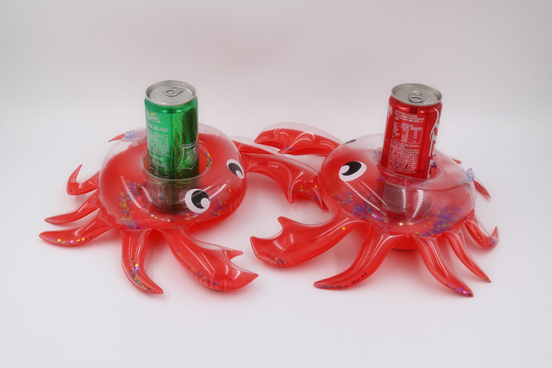 Factory Supply Ins Hot Sale Inflatable Sequins Crab Coaster Water Crab Cup Holder Floating Beverage Cup Holder Factory Supply Ins Hot Sale Inflatable Sequins Crab Coaster Water Crab Cup Holder Floating Beverage Cup Holder
