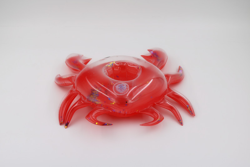 Factory Supply Ins Hot Sale Inflatable Sequins Crab Coaster Water Crab Cup Holder Floating Beverage Cup Holder Factory Supply Ins Hot Sale Inflatable Sequins Crab Coaster Water Crab Cup Holder Floating Beverage Cup Holder