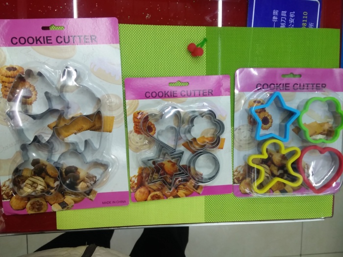 A set of 5 plum cordate rounded biscuits die DIY baking cake mold tool package