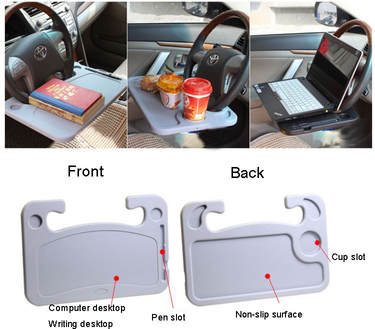 New Material Car Steering Wheel Laptop Desk Car Computer Desk Large Steering Wheel Dinner Plate Card Table