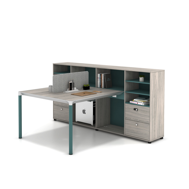 Staff Office Desk and Chair 4 Pack/6 Four-Person Staff Card Holder Screen Station Office Table Office Furniture