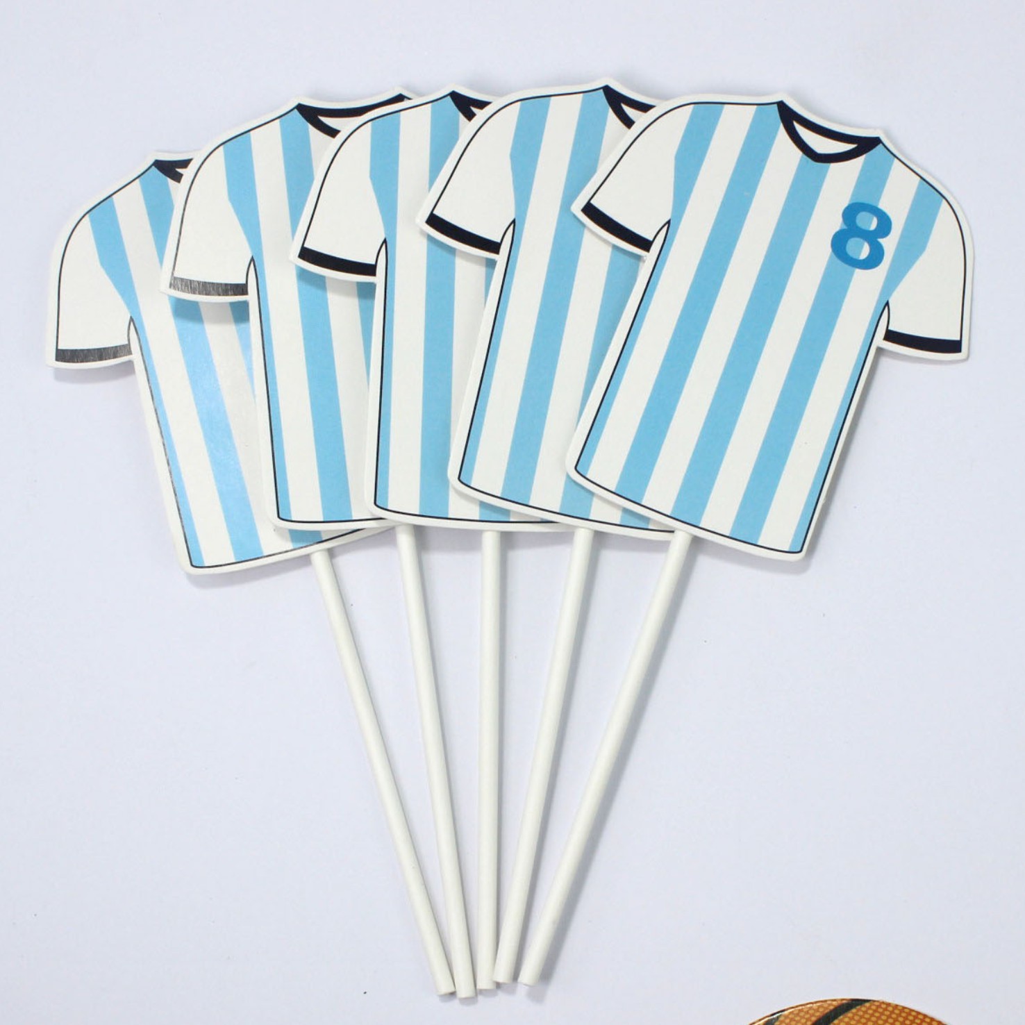 Cake Decoration Card World Cup Inserts Basketball Sneakers Jersey Rim Dessert Table Party Card Insertion