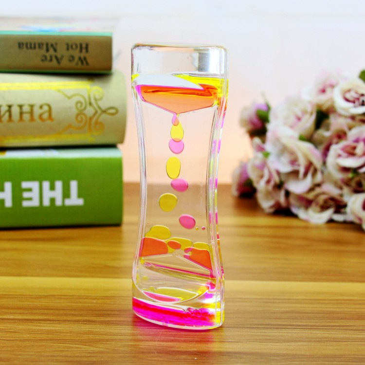 Creative Fashion Two-Color Oil Leakage Toys Dynamic Oil Drops Beautiful Waist Hourglass Crafts Decoration Home Decoration Gift Factory