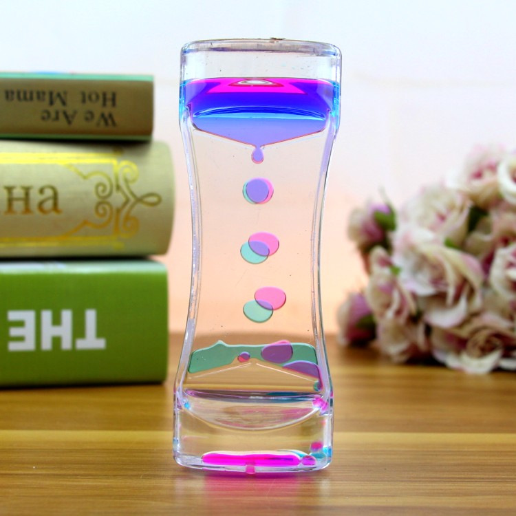 Creative Fashion Two-Color Oil Leakage Toys Dynamic Oil Drops Beautiful Waist Hourglass Crafts Decoration Home Decoration Gift Factory