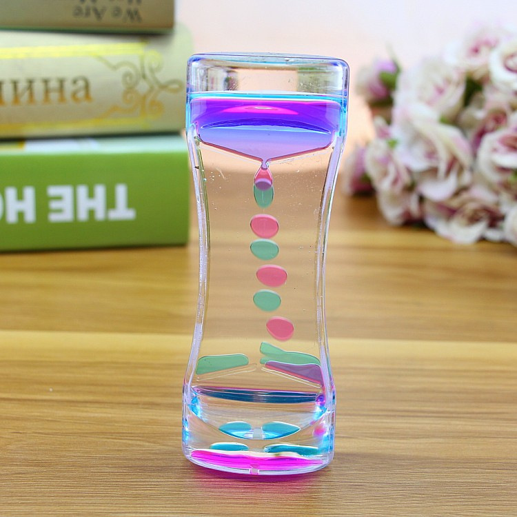 Creative Fashion Two-Color Oil Leakage Toys Dynamic Oil Drops Beautiful Waist Hourglass Crafts Decoration Home Decoration Gift Factory
