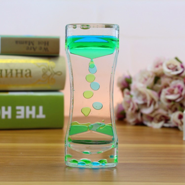 Creative Fashion Two-Color Oil Leakage Toys Dynamic Oil Drops Beautiful Waist Hourglass Crafts Decoration Home Decoration Gift Factory