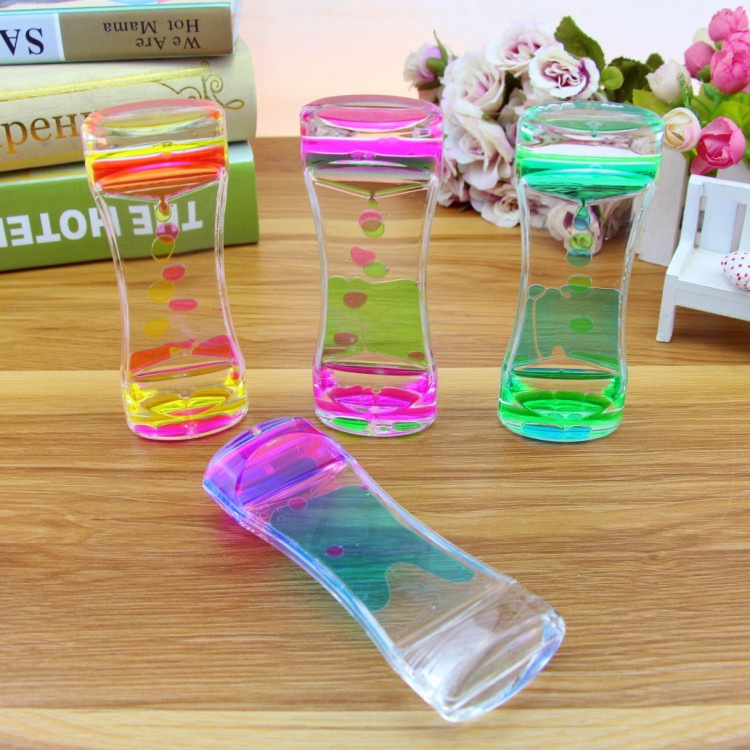 Creative Fashion Two-Color Oil Leakage Toy Dynamic Oil Drop Hourglass Crafts Decoration Home Decoration