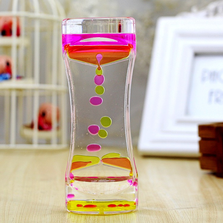 Creative Fashion Two-Color Oil Leakage Toy Dynamic Oil Drop Hourglass Crafts Decoration Home Decoration