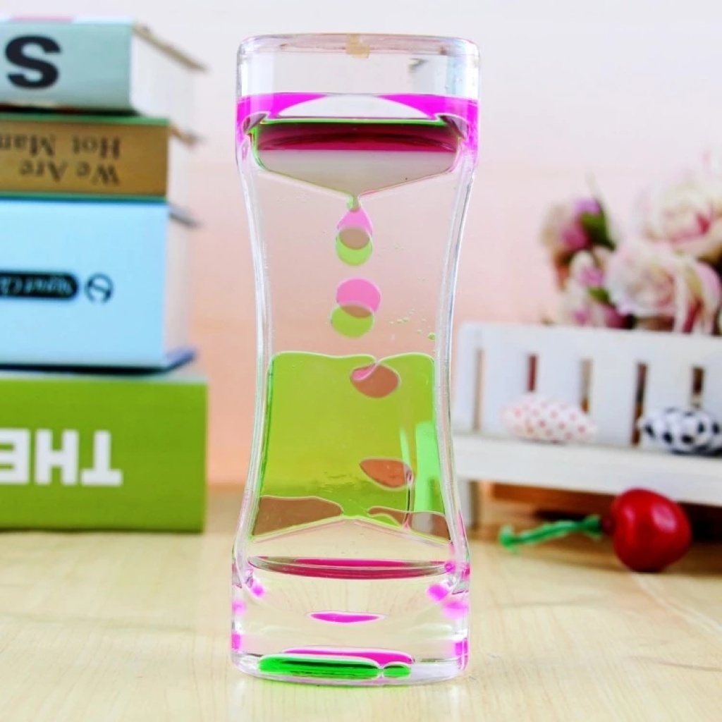 New Style Light Beauty Waist Dynamic Two-Color Oil Leak Drops of Oil Home Hourglass Crafts Ornament Creative Home Oil Leak Decoration New Style Light Beauty Waist Dynamic Two-Color Oil Leak Drops of Oil Home Hourglass Crafts Ornament Creative Home Oil Leak Decoration