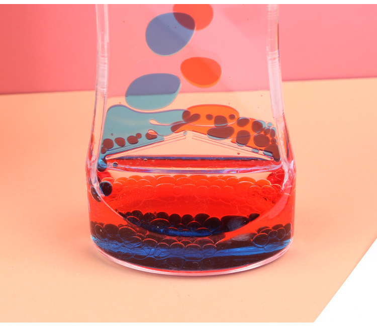 Wholesale Kg41 Two-Color Liquid Oil Leakage Oil Drops Hourglass Timer Decompression Crafts Creative Gift Decoration