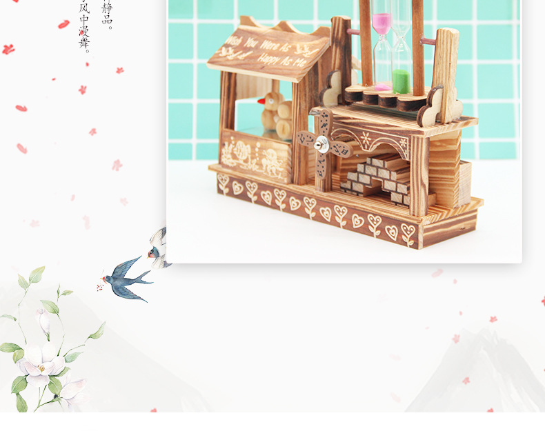 New Wooden 236 Bird Dancing Toy Windmill Children's Windmill Model with Hourglass Clockwork Toy Windmill New Wooden 236 Bird Dancing Toy Windmill Children's Windmill Model with Hourglass Clockwork Toy Windmill