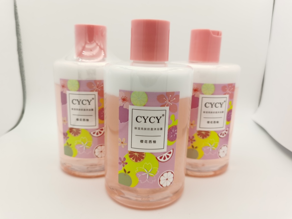 Moisturizing and Skin Lightening Cherry Blossom Grapefruit Milk-in-Water Shower Gel Moisturizing Fruit Flavor Fragrance Girl's Heart Outdoor Order
