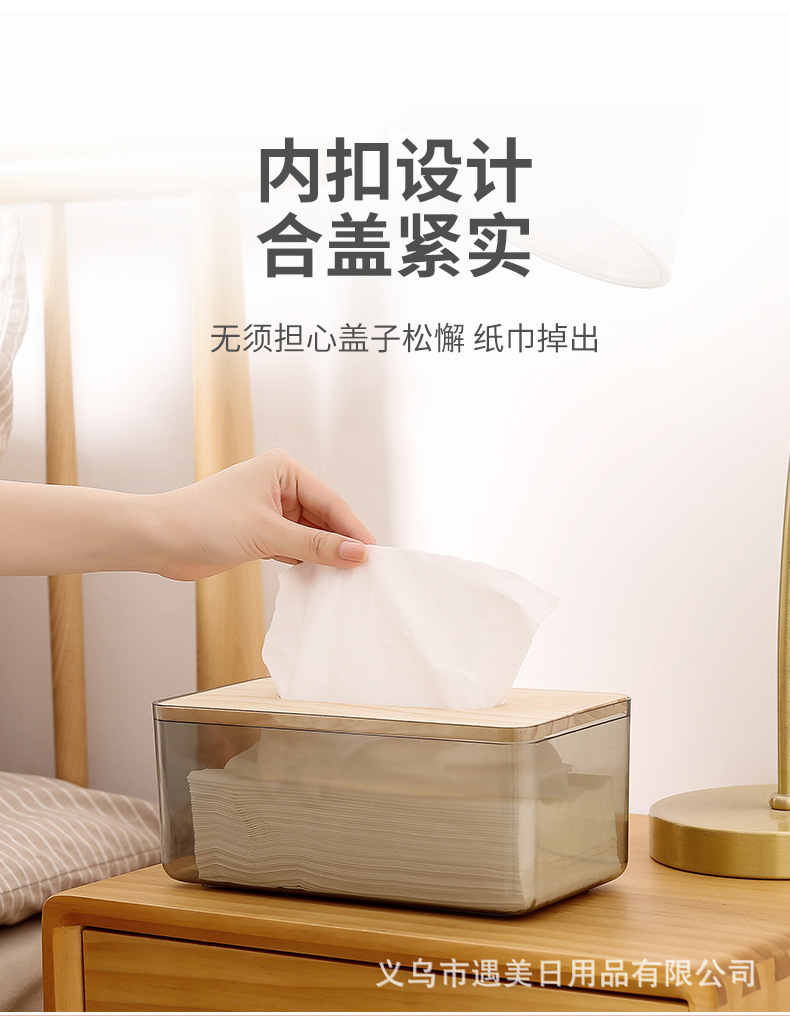 Nordic Simple Creative Tissue Box Home Living Room Tissue Box Facial Tissue Restaurant Napkin Storage Box Ins Transparent