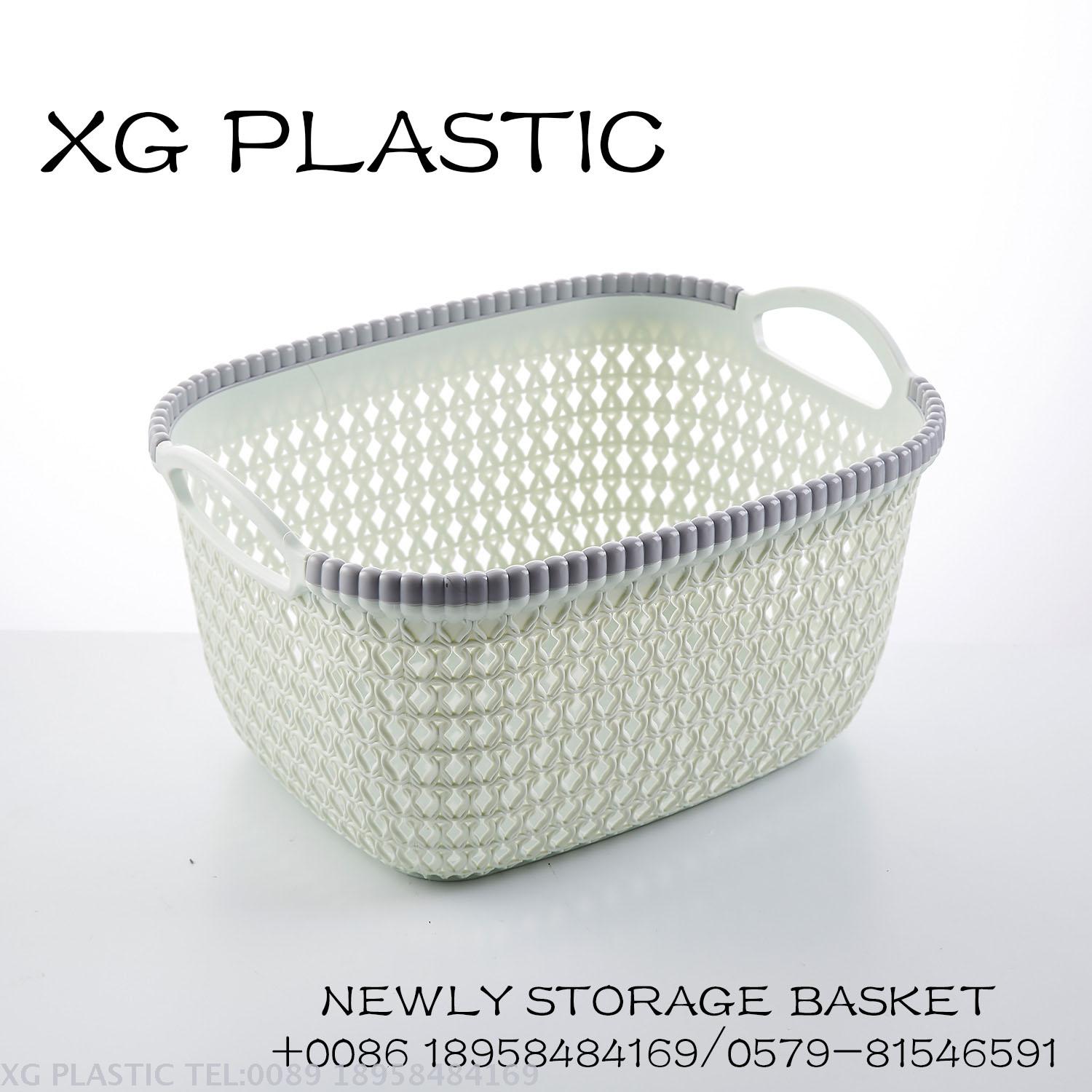 Plastic Storage Baskets/Bins Organizer with Handles 4 size novel Weaving Rattan designer basket