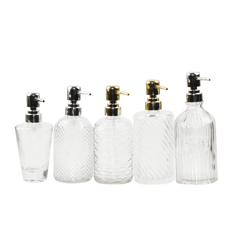 Press Glass Sannitizer Replacement Bottle Creative Subpackaging Empty Bottles Large Capacity Detergent Nordic Shower Gel Lotion Bottle