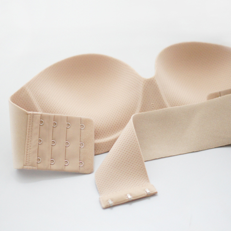 One-Piece Silicone Strapless Bra Stickers Women&#039;s Wedding Dress Small Chest Push up Big Breasts Thin Printed Breast Pad Strapless Underwear