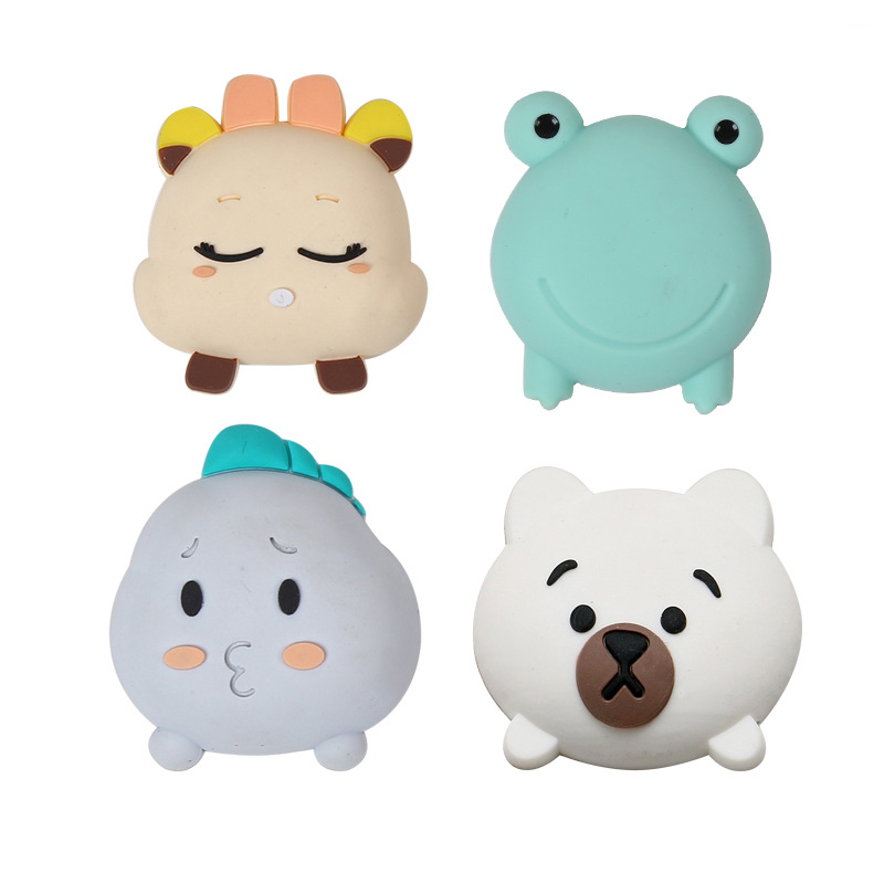 Four-Piece Home Cartoon Silicone Collision Pad Wall Surface behind the Door Crash Pad Toilet Silent Thickening Mat