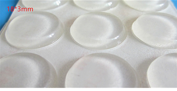 Self-Adhesive round Silica Gel Pad Hemispherical High Transparent Non-Slip Mat 3/M Glass Foot Mat Transparent Silicone Anti-Collision Rubber Particle