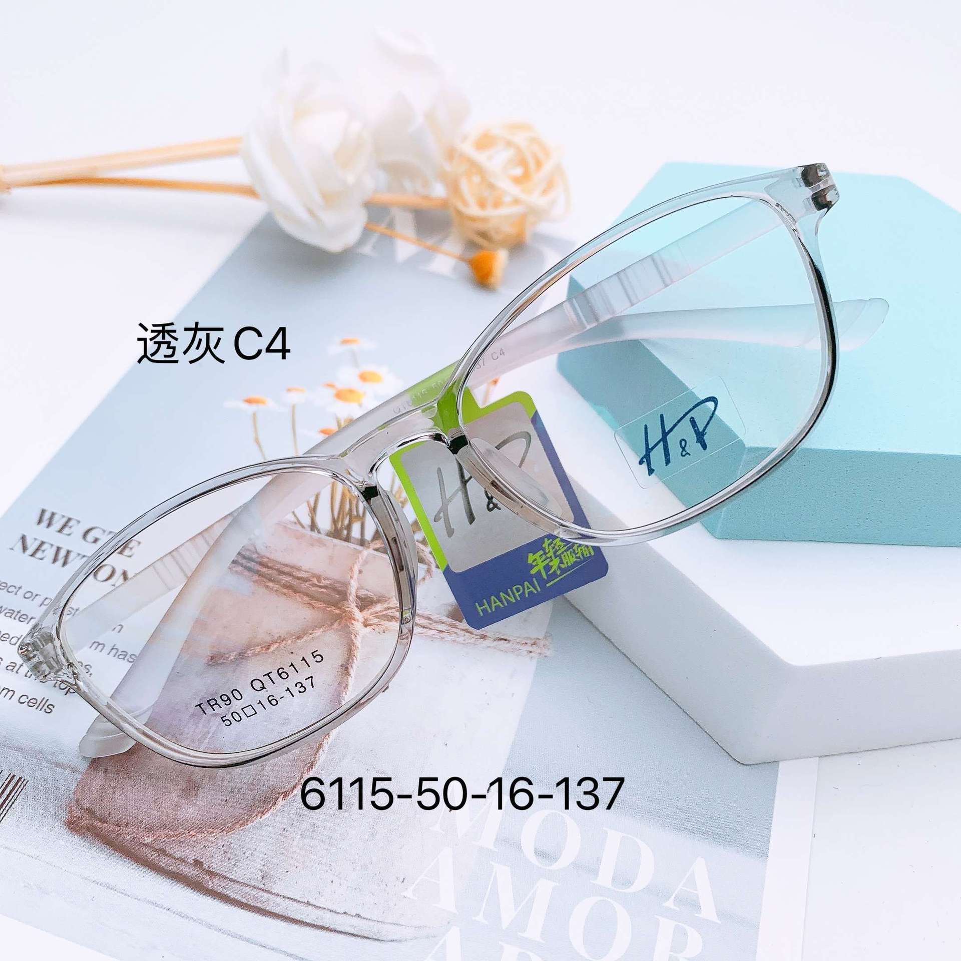 TR Transparent Children&#039;s Glasses Frame Silicone Nose Pad Primary School Student Eye Protection Youth Myopia Glasses Frame Men&#039;s Ultra Light Korean Style