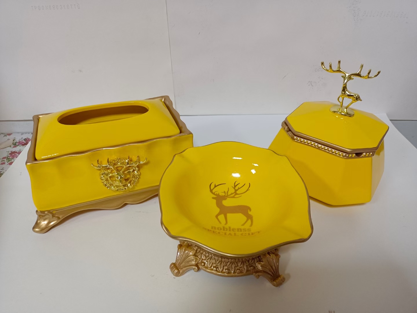 Creative Ceramic Tissue Box Ashtray Storage Box Series Ceramic Ornaments Affordable Luxury Fashion Simple Style