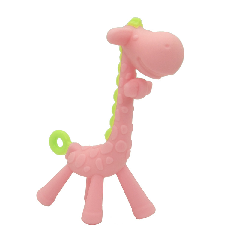 Silicone Material Deer Teether Baby Teething Stick Giraffe Three-Dimensional Shape Happy Bite Toy